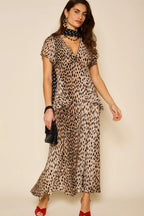 Evie Dress in Antelope Spot Black