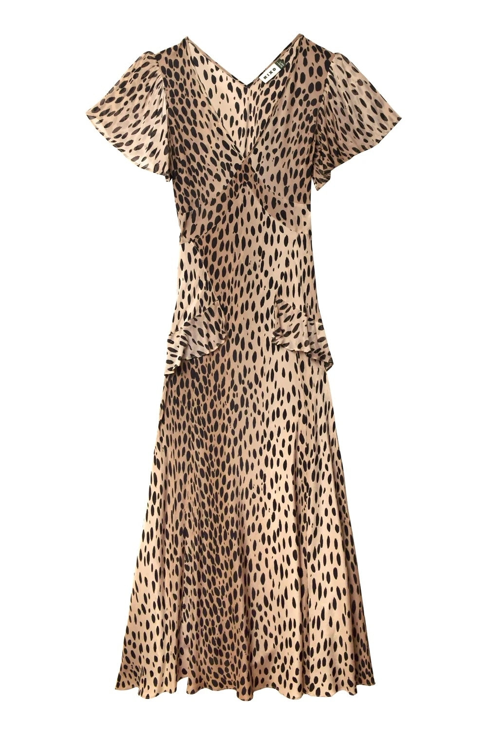 Evie Dress in Antelope Spot Black