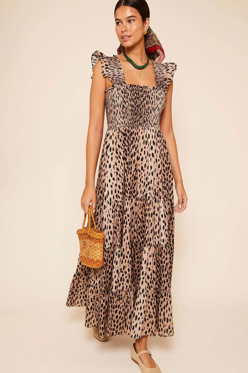 Kendall Dress in Antelope Spot Black