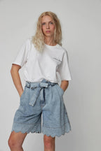 Moonwashed Denim Shorts