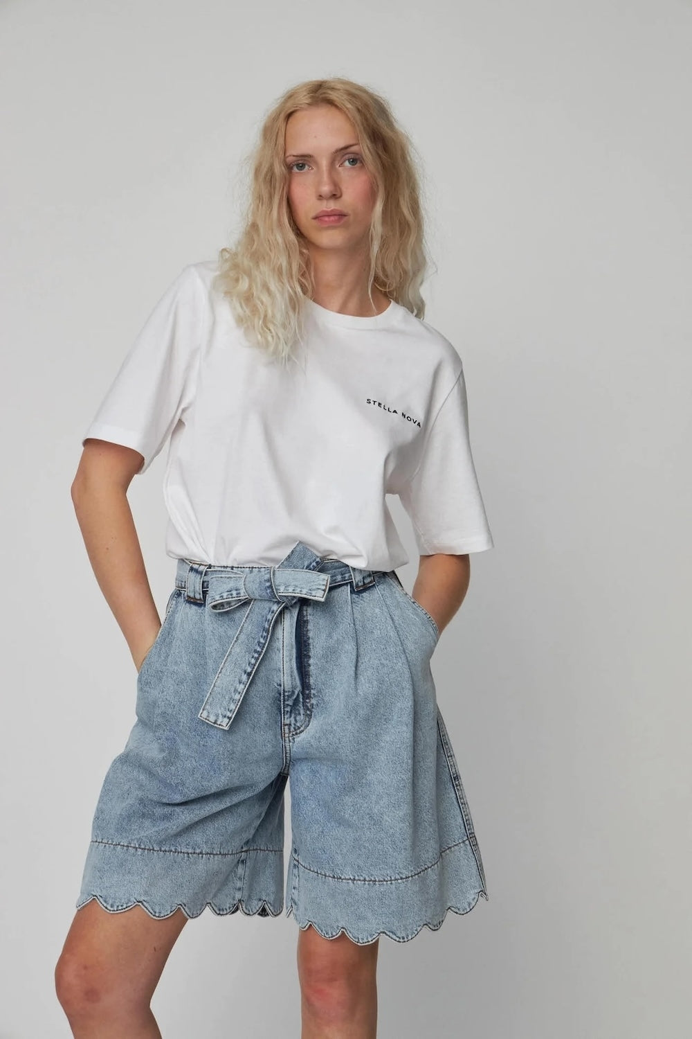 Moonwashed Denim Shorts