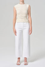 Harper Mid Rise Relaxed Straight Leg Jean in Sour Cream