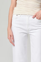 Harper Mid Rise Relaxed Straight Leg Jean in Sour Cream