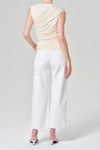 Harper Mid Rise Relaxed Straight Leg Jean in Sour Cream
