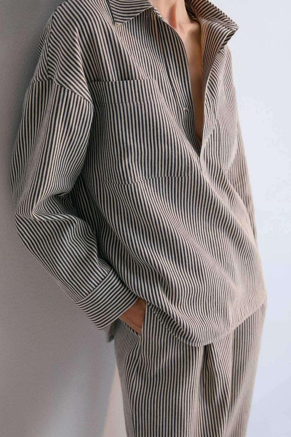 Pergamo Shirt in Navy Stripe