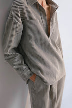Pergamo Shirt in Navy Stripe
