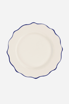 Marine Blue Scalloped Dinner Plate