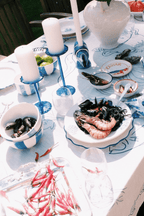 Marine Blue Scalloped Dinner Plate