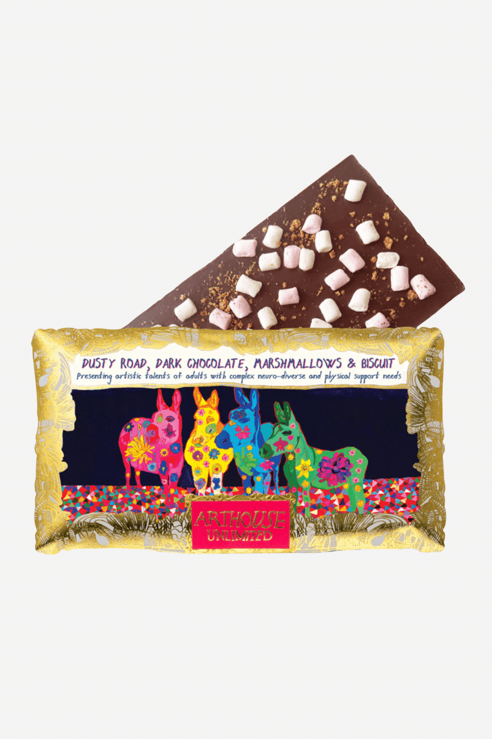 Dusty Road Dark Chocolate with Marshmallows and Biscuit
