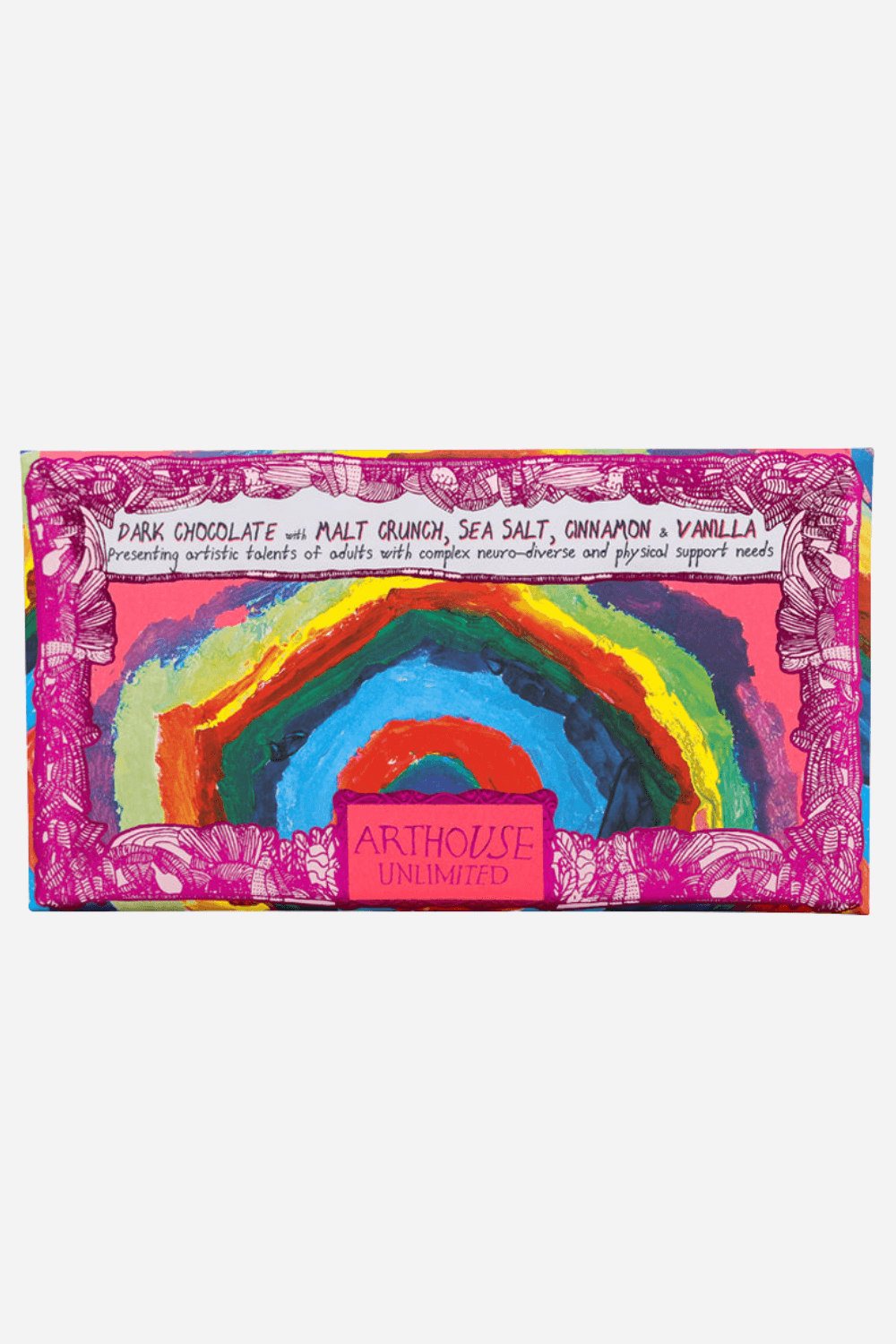 Magical Mysteries Dark Chocolate with Malt Crunch, Sea Salt, Cinnamon and Vanilla