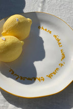 Statement Plate - 'These dishes won't wash themselves'