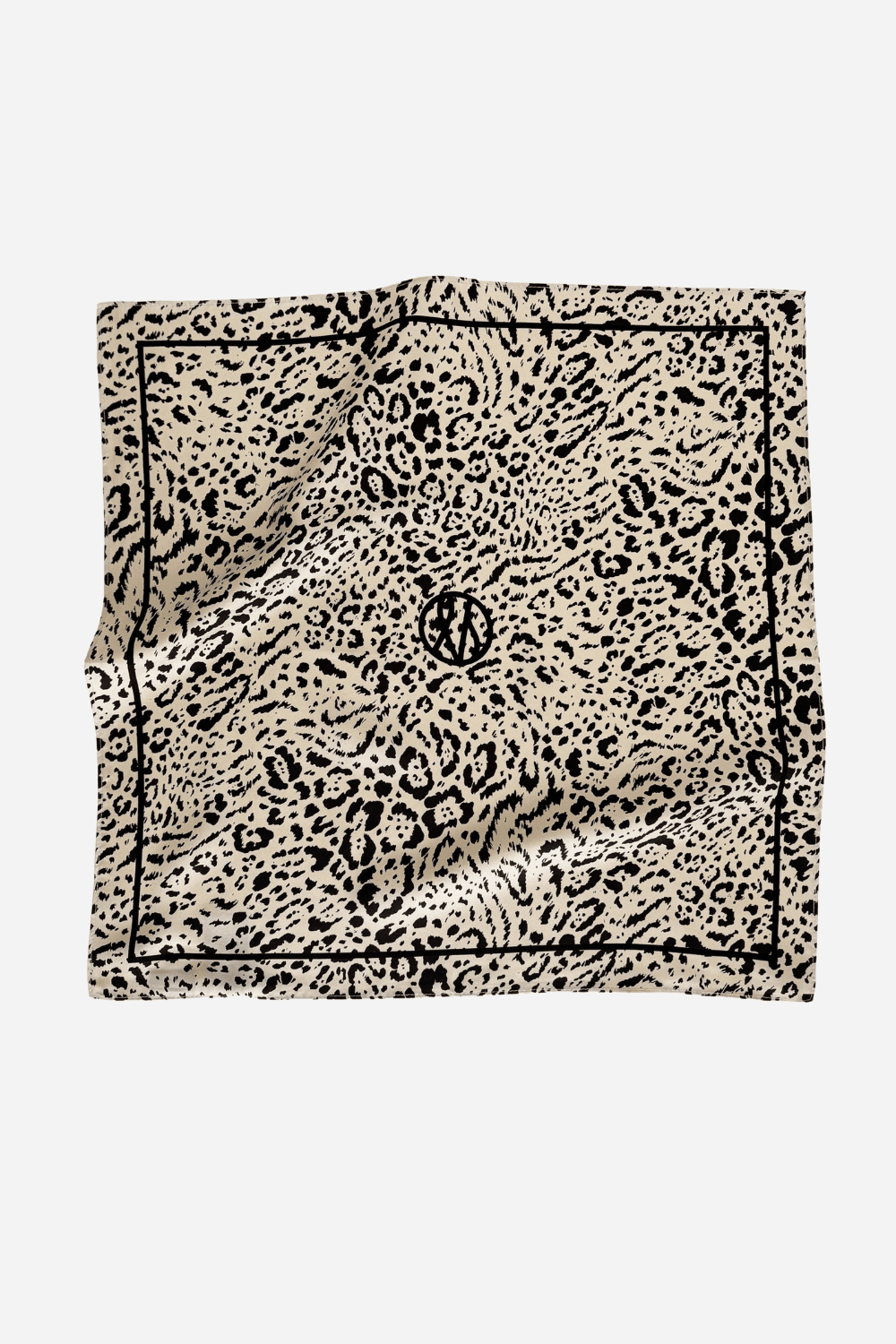 Silk Leo Scarf In Sand And Black