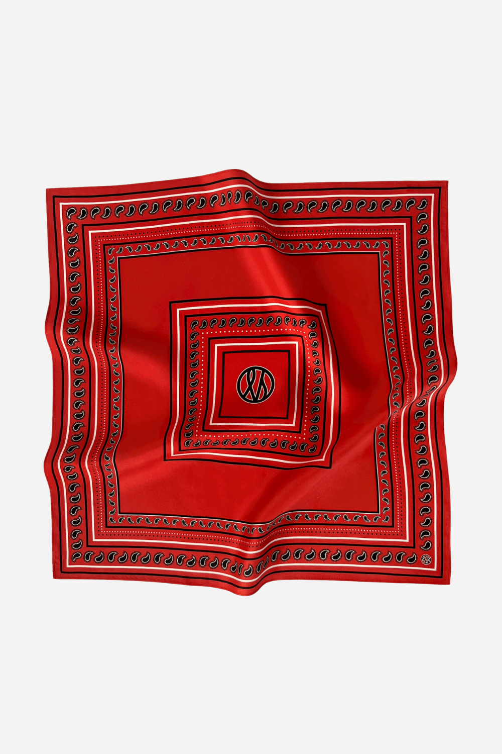 Silk Paisley Scarf in Red