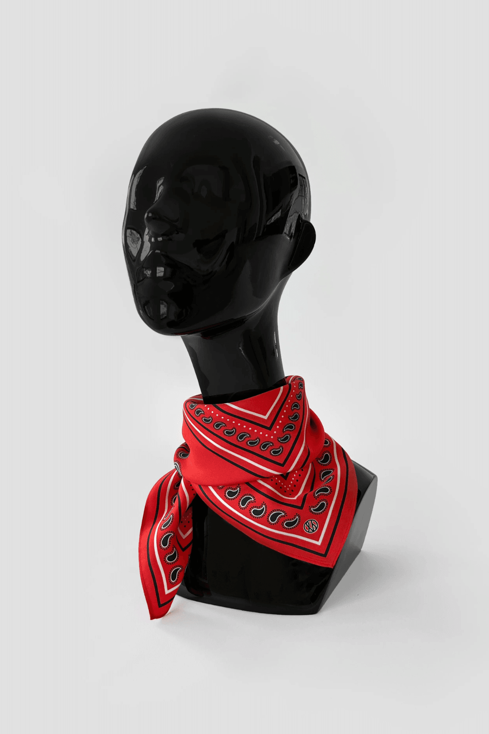 Silk Paisley Scarf in Red