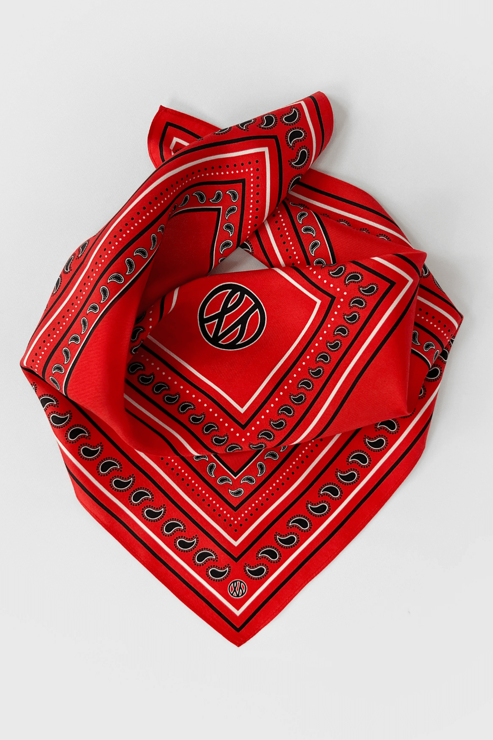 Silk Paisley Scarf in Red
