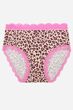 High Rise Knickers in Liquorice Leopard Multi