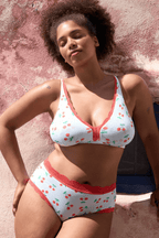 High Rise Knicker- Cherryade Blue