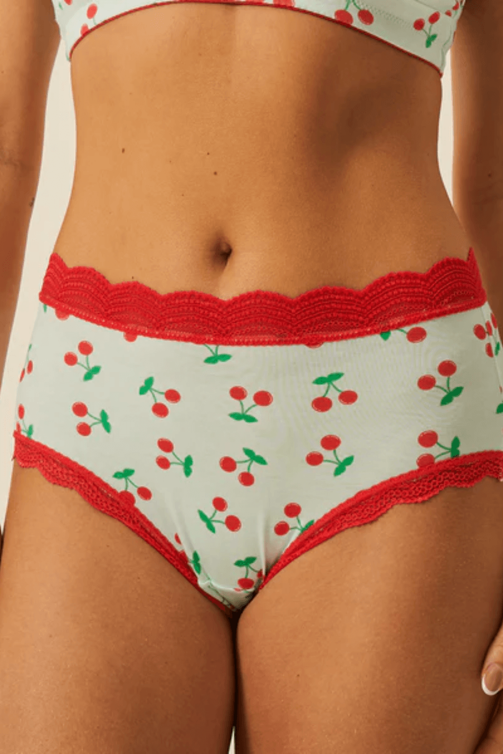 High Rise Knicker- Cherryade Blue