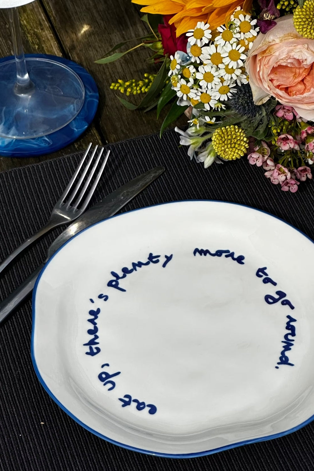 Statement Plate - 'Eat Up There's Plenty More To Go Round'