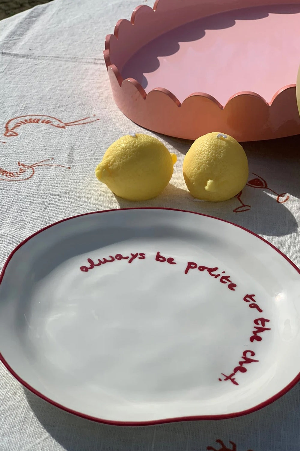 Statement Plate - ' Always Be Polite To The Chef'