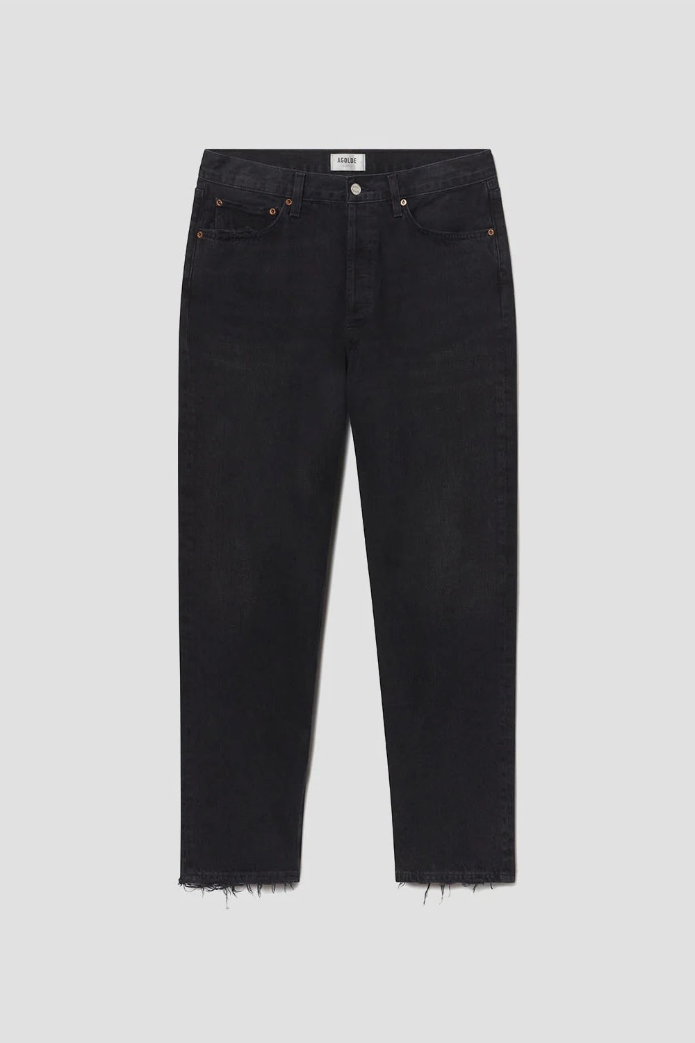 90s Mid Rise Loose Straight Jean in Tar
