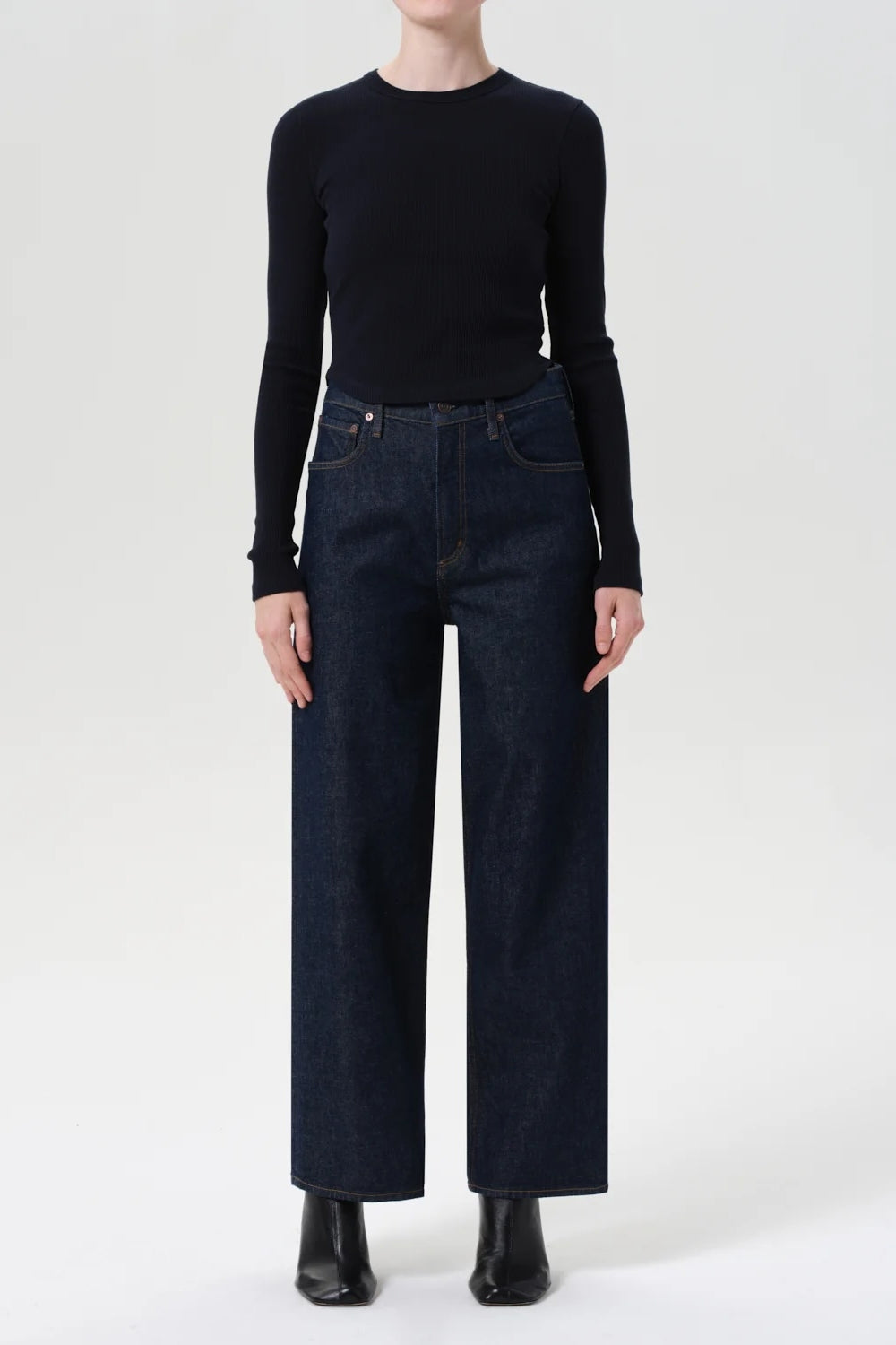 Ren High Rise Wide Leg Jeans in Reissue