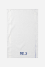 Embroidered Tea Towel - OMG