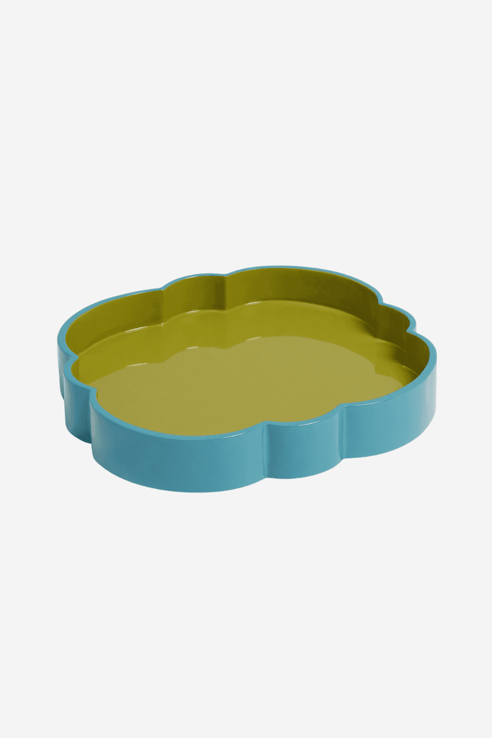 Green Cloud Lacquer Tray - Medium