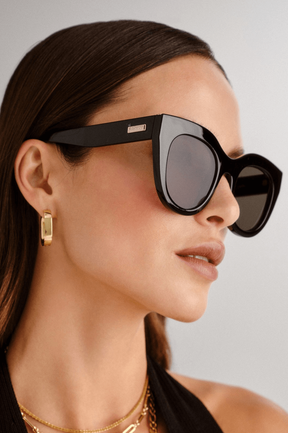 Air Heart Sunglasses - Black/Gold