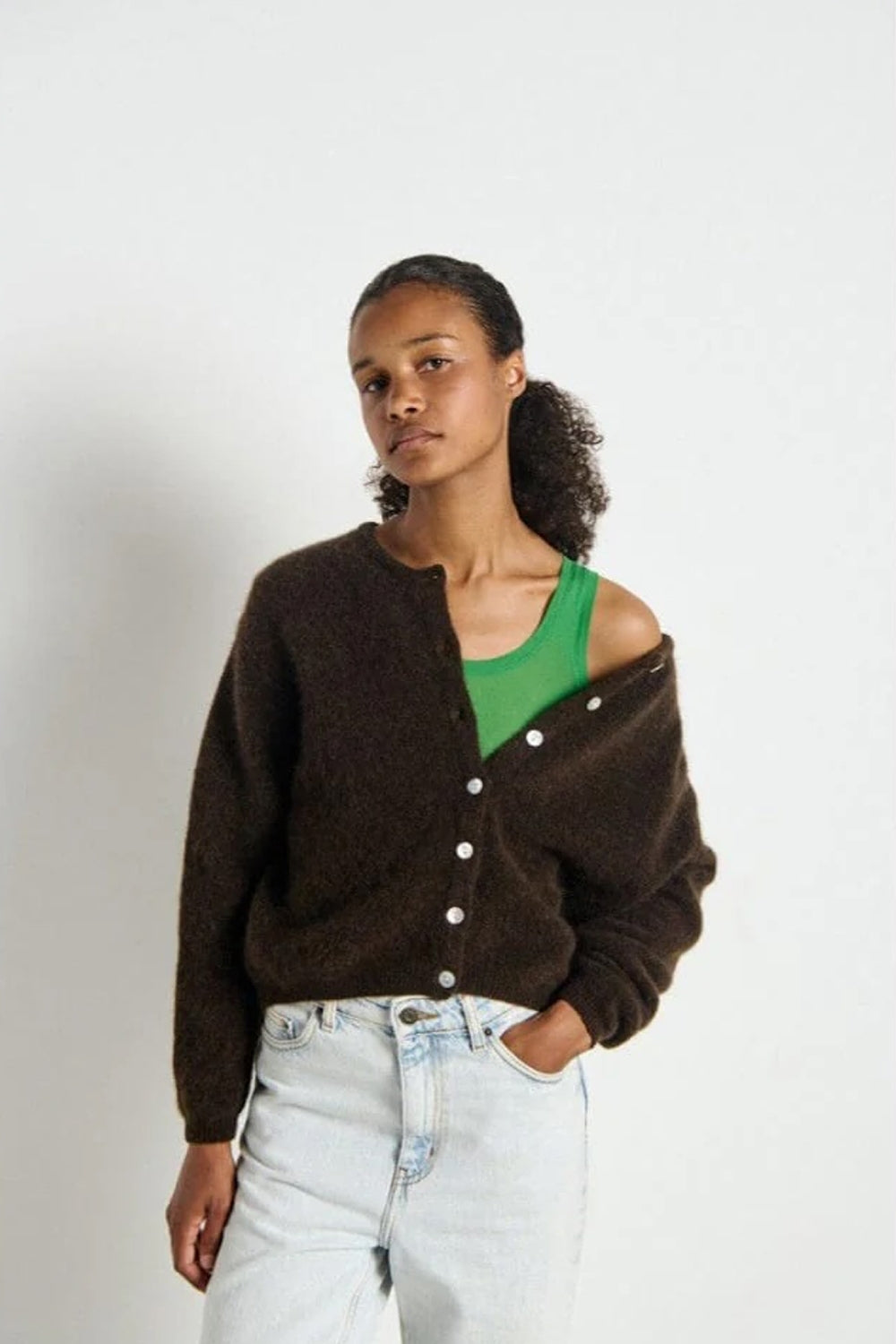 Vitow Cardigan in Coffee Melange