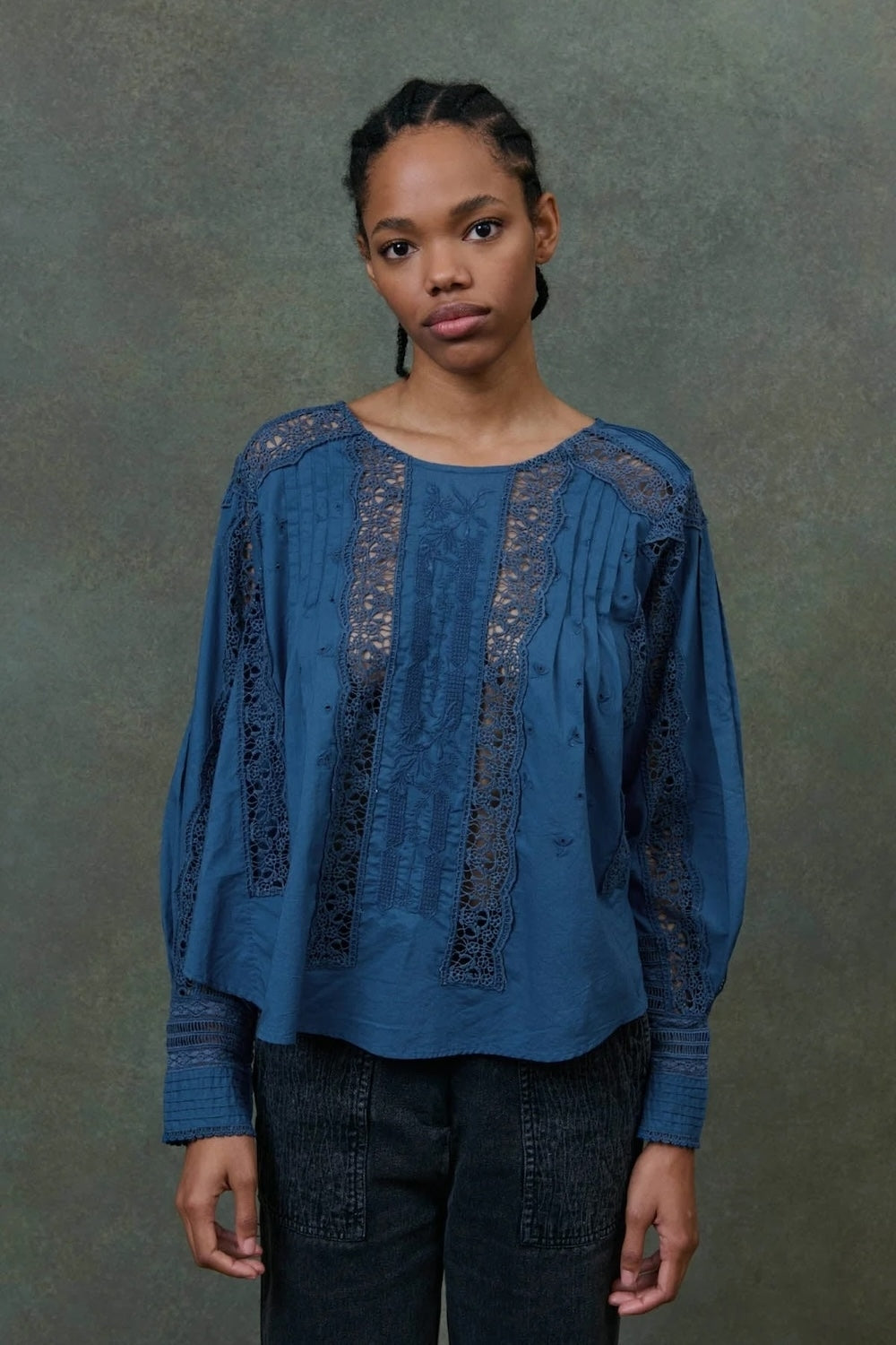 Jeannine Blouse in Blue