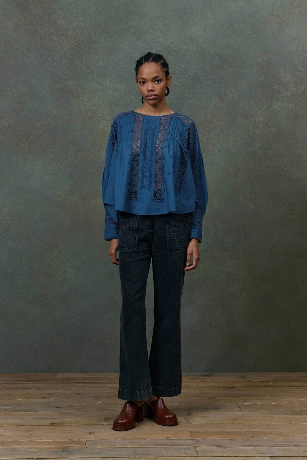 Jeannine Blouse in Blue