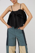 Crispy Bow Top in Black