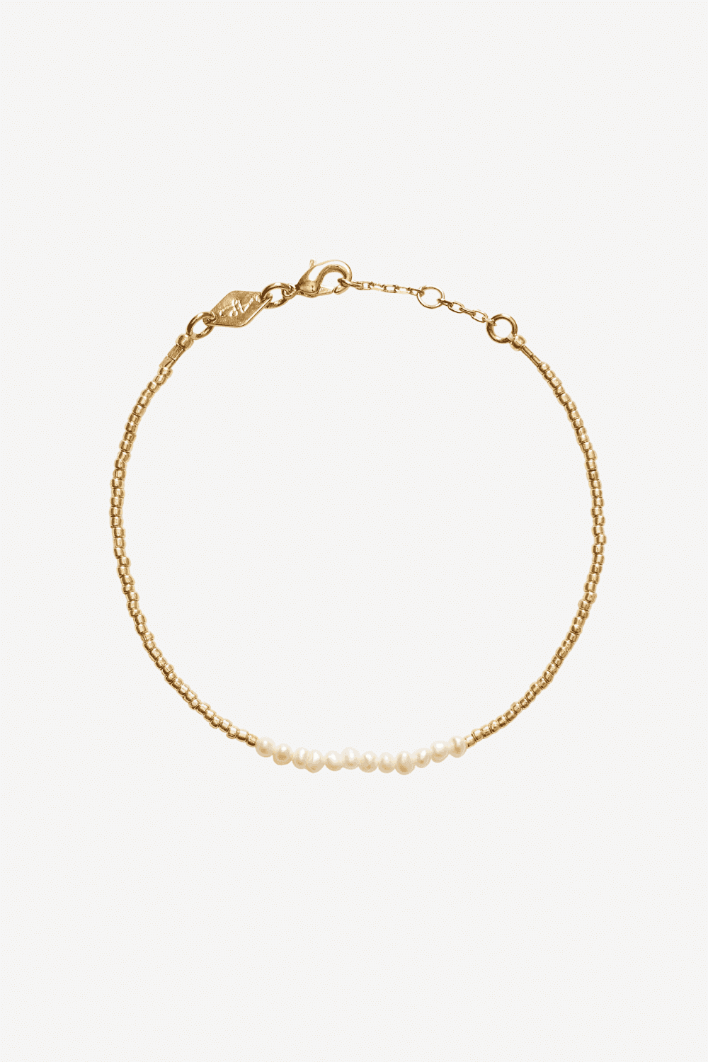 Slim Pearly Bracelet in Gold