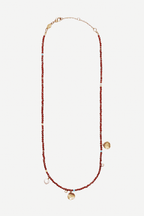 Maroon Harmony Necklace in Gold