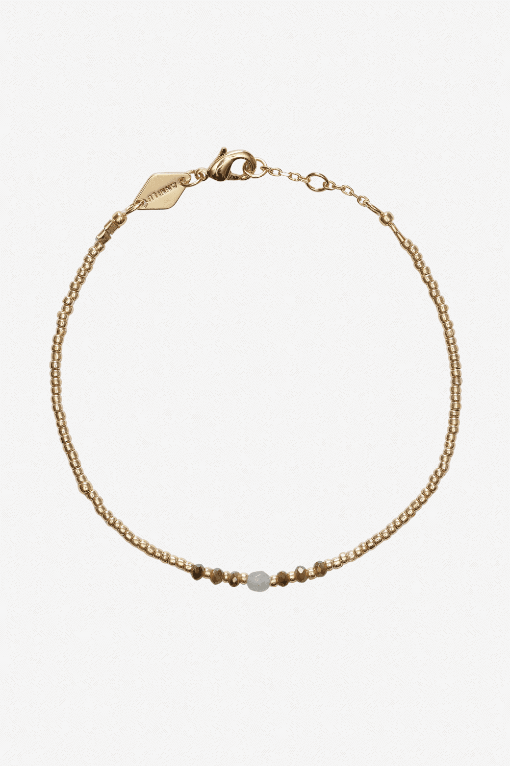 Bead and Gem Bracelet in Sea Green