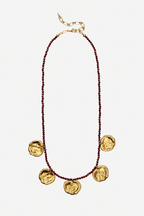 Dream Catcher Necklace in Deep Burgundy