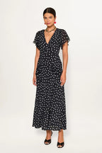 Evie Dress in Bohemia Spot Deep Navy
