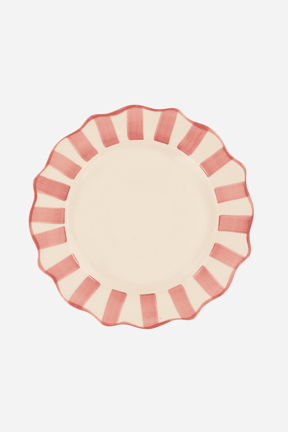 Pink Scalloped Breakfast Plate