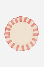 Pink Scalloped Breakfast Plate