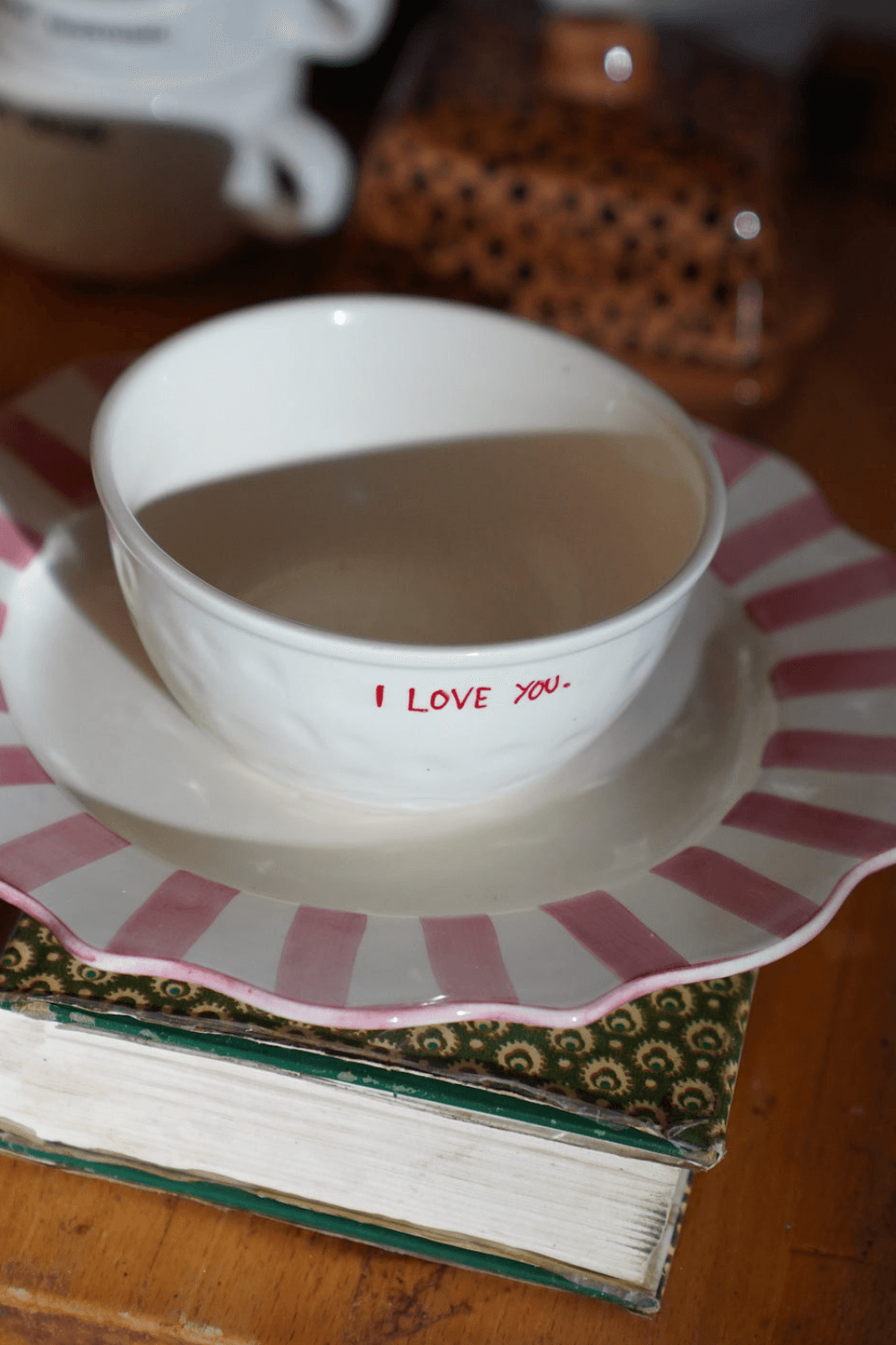 Pink Scalloped Breakfast Plate