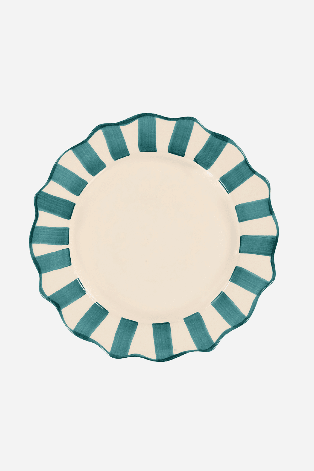 Pine Scalloped Breakfast Plate in Green