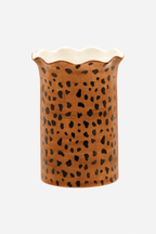 Leopard Vase in Brown