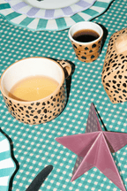 Leopard Cappuccino Mug in Brown