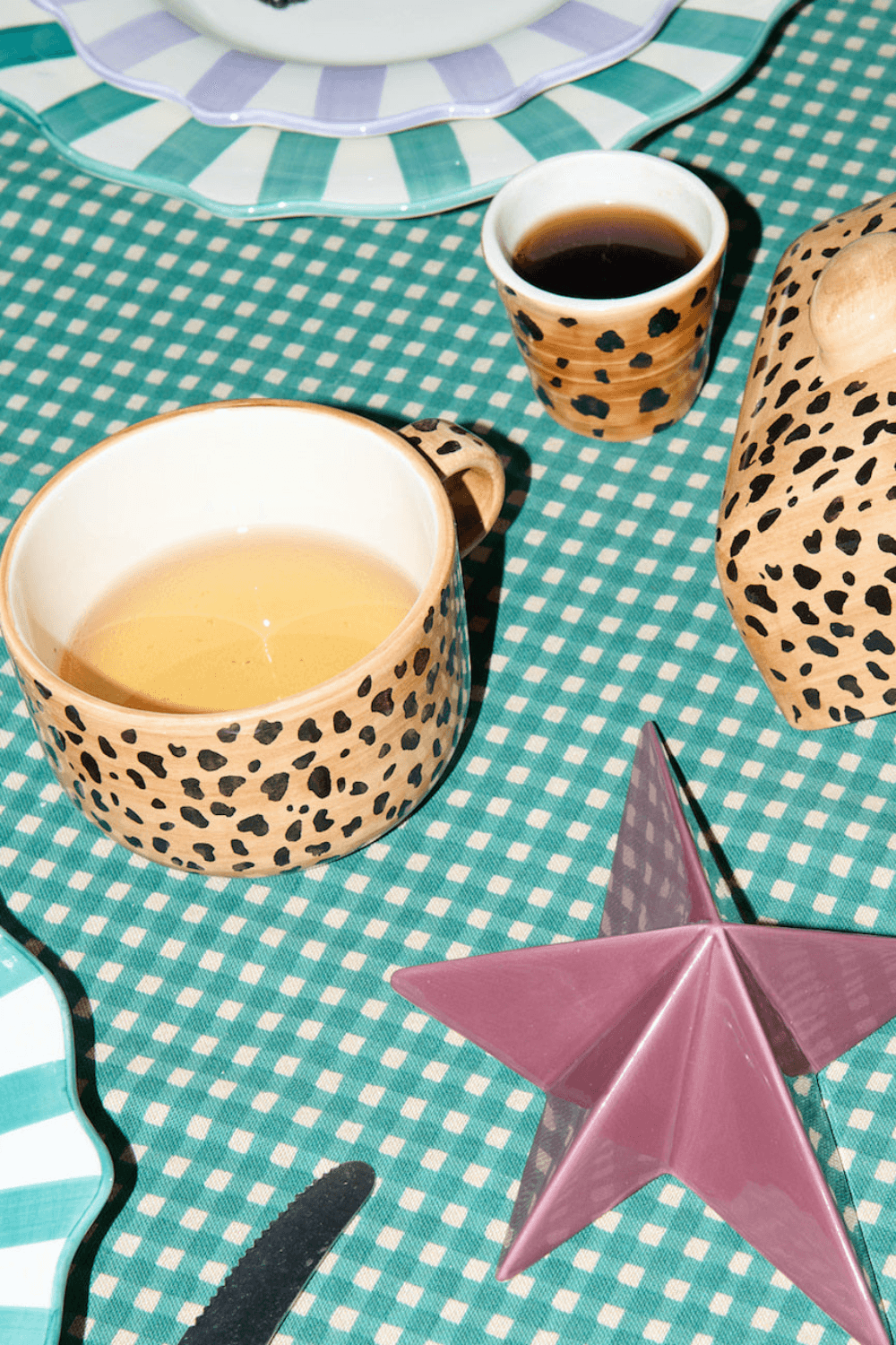Leopard Cappuccino Mug in Brown
