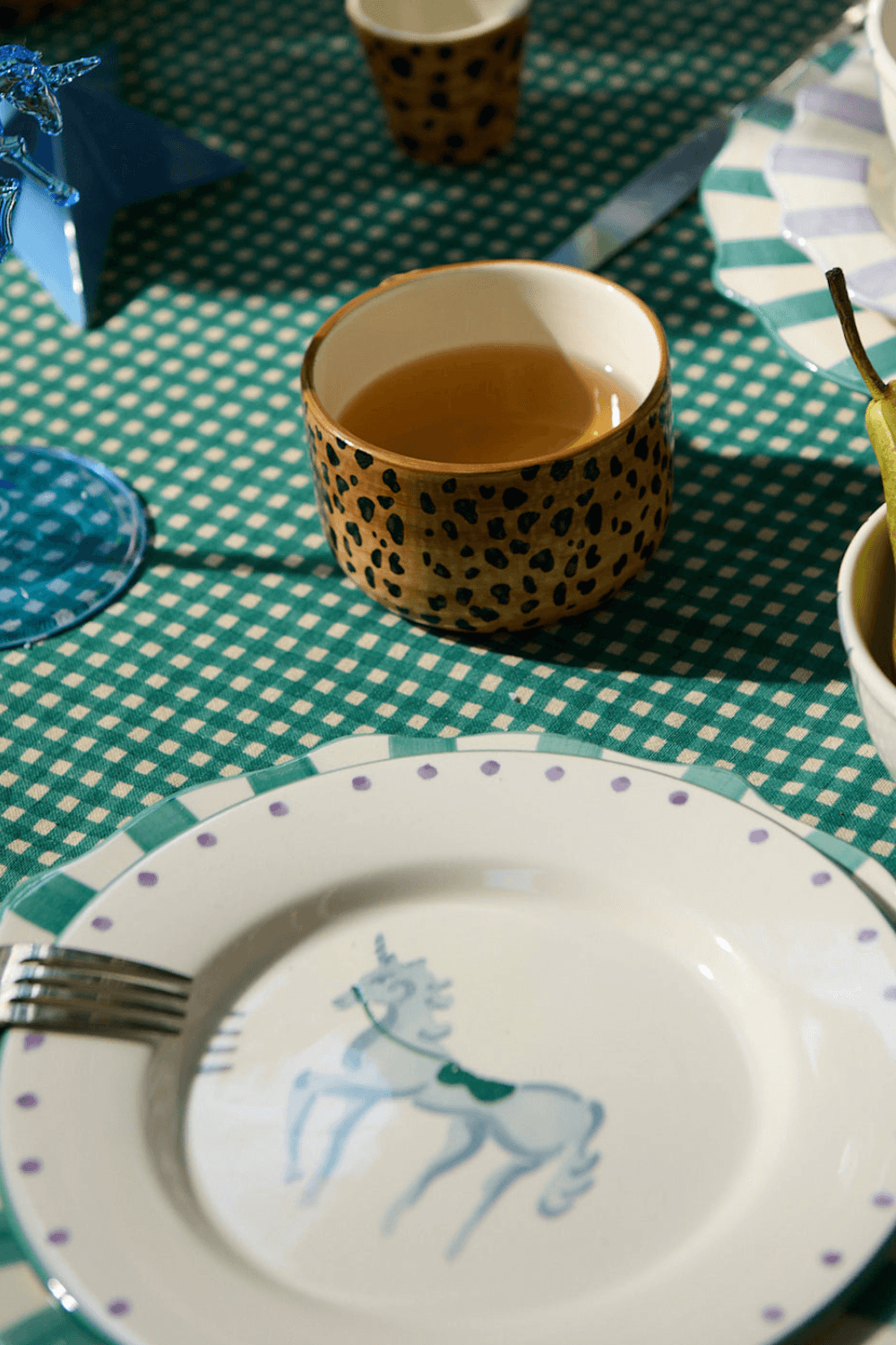 Leopard Cappuccino Mug in Brown