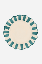 Pine Scalloped Dinner Plate in Green