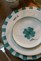 Pine Scalloped Dinner Plate in Green