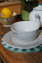 Pine Scalloped Dinner Plate in Green