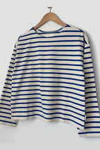 Sailor Top in Blue Stripe on Cream